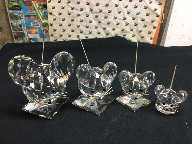 SWAROVSKI  KING MOUSE, LARGE MOUSE, MEDIUM MOUSE & SMALL MOUSE in Arts & Collectibles in Thunder Bay