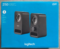 Logitech Z150 2.0 Channel Speaker Set 2 Black New