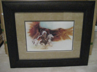 BEV DOOLITTLE RUSHING WAR EAGLE FROM WSS LIMITED EDITION FRAMED