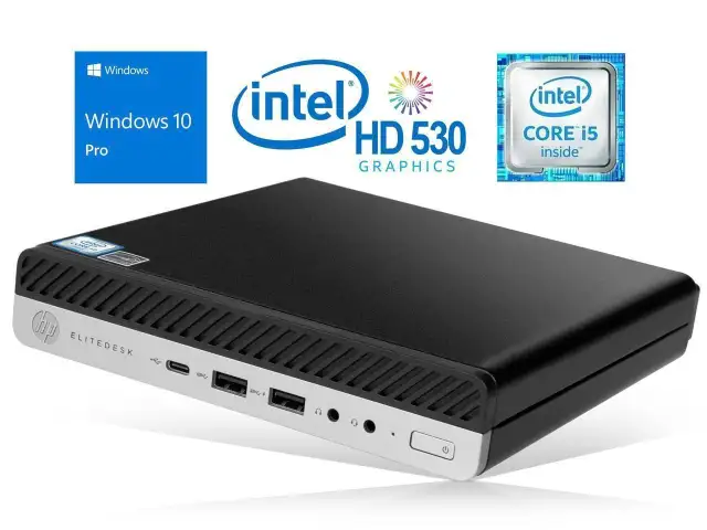 hp EliteDesk 800 G3 i5 Quad Core @3.40GHz 8GB/256G SSD/Win11 Pro in Desktop Computers in West Island - Image 5