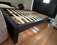 EQ3 Wooden Double/Full Bed Frame - Dark Grey