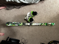 Skis, poles and boots. 