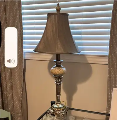 vintage table lamp with stone accent, View more