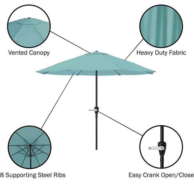 Pure Garden 9ft patio umbrella  in Patio & Garden Furniture in Windsor Region - Image 4