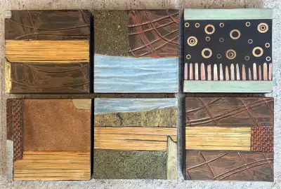 Wall Decor Art Bombay ceramic Blocks10 x 10 x 2 in./po., View more