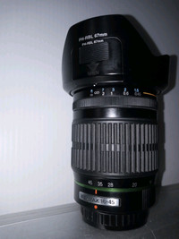 Pentax SMC DA 16-45mm F/ 4 ED-AL Lens W/ Hood Filter & Caps