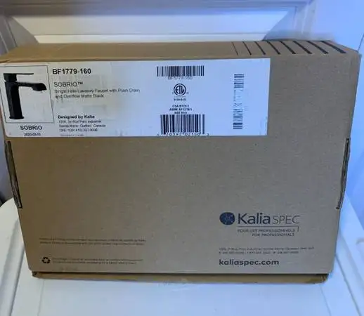 SOBRIO BF1779-160 Single hole lavatory faucet w/push drain & ove in Plumbing, Sinks, Toilets & Showers in Burnaby/New Westminster - Image 8