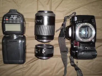 Minolta 35mm Film Camera LENS and Flash with FREE BONUS, View more