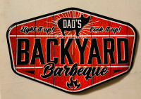 Dads Backyard BBQ & Kitchen All Day Signs  READ 