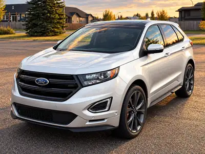 Clean History | Dealer-Maintained | 3M Full Front PPF Selling a 2018 Ford Edge Sport AWD in Ingot Si...