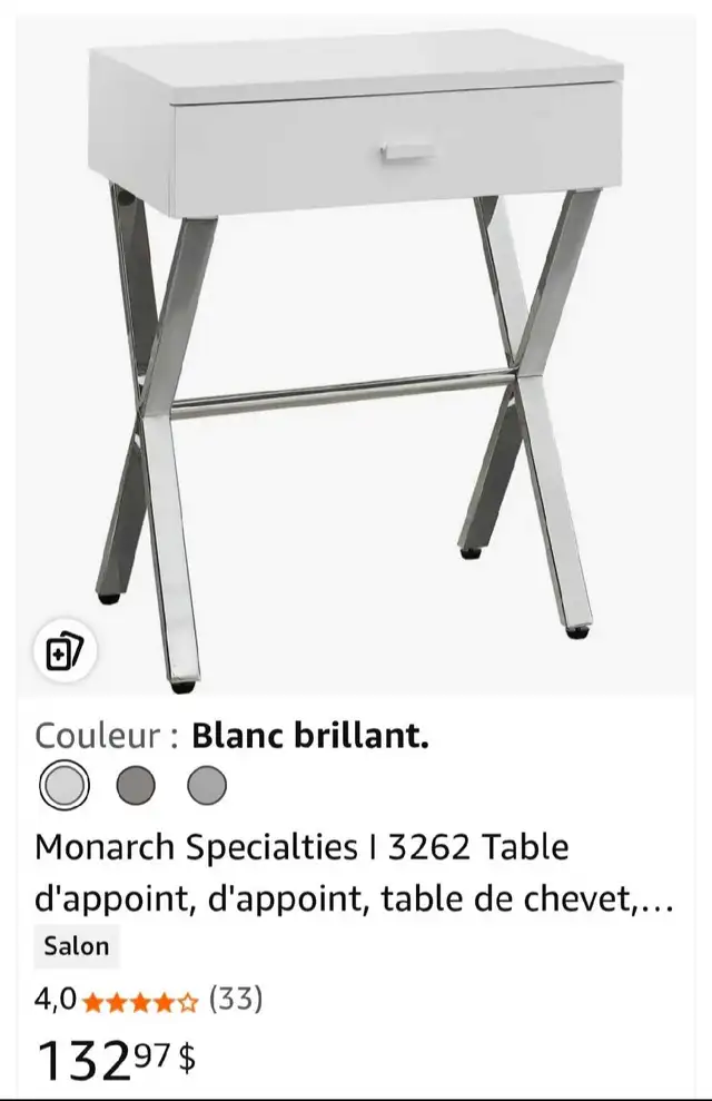 table d'appoint ou de chevet  in Other Tables in Laurentides - Image 4