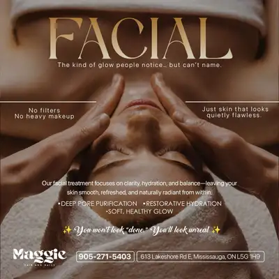 Massage, hair, nails, waxing, facial, View more