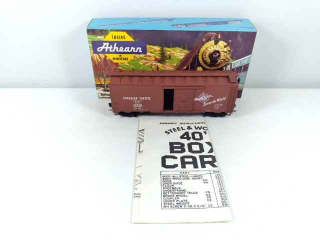 HO Train Athearn CPR 40' Box Car Kit "Spans The World" in Hobbies & Crafts in Moncton