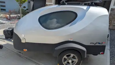 Cute and compact 2021 camper/trailer called My Pod XT for sale! Only slept in a total of 13 nights a...