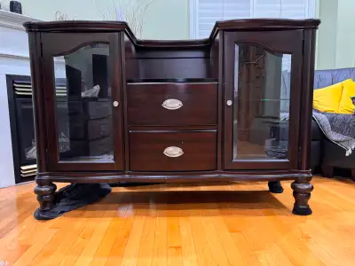 Rich Espresso Dining Buffet & Server – Kitchen Storage, View more