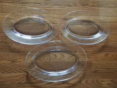 Three 3 GLASS OVAL TRAYS PLATES for Serving Food, View more