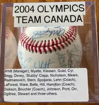 2004 Team Canada Olympic Baseball Team Autographed Ball