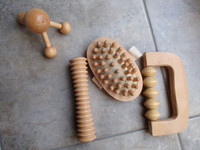 4 Piece wood hand massage kit for relaxation