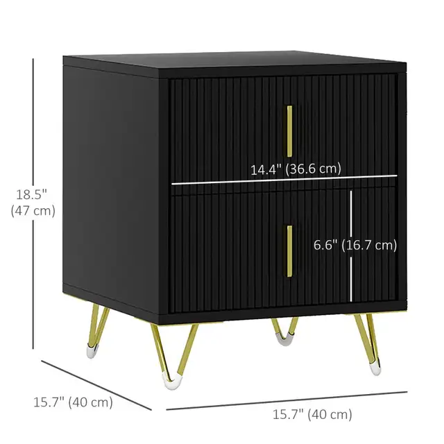 Larger bedside Table, Nightstand w/ 2 Drawers,  End Table  in Other Tables in Markham / York Region - Image 4