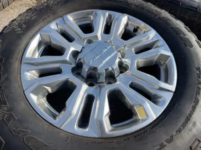 Factory Denali HD 20” wheels 8 bolt LT 275/65/20 10 PLY Tires are in good condition Goodyear wrangle...