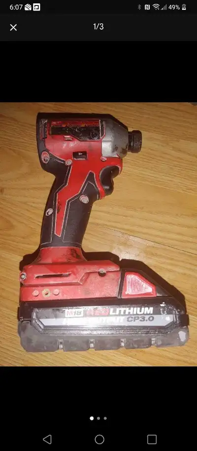 Milwaukee M18 18V Li-Ion Brushless Cordless 1/4inch Impact, View more