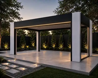Toronto Luxury Backyard Pergola / Outdoor Living Pergola Pavilio, View more