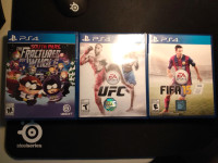 FIFA15, UFC, South Park,  The last of us. PS 4 Game's sell.