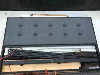 Queen Headboard with steel frame on chrome legs