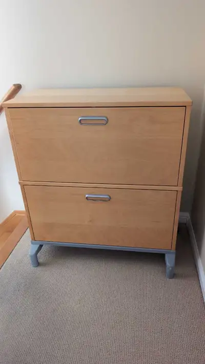 This is a used Ikea Effective filing cabinet, perfect for organizing your documents and keeping your...