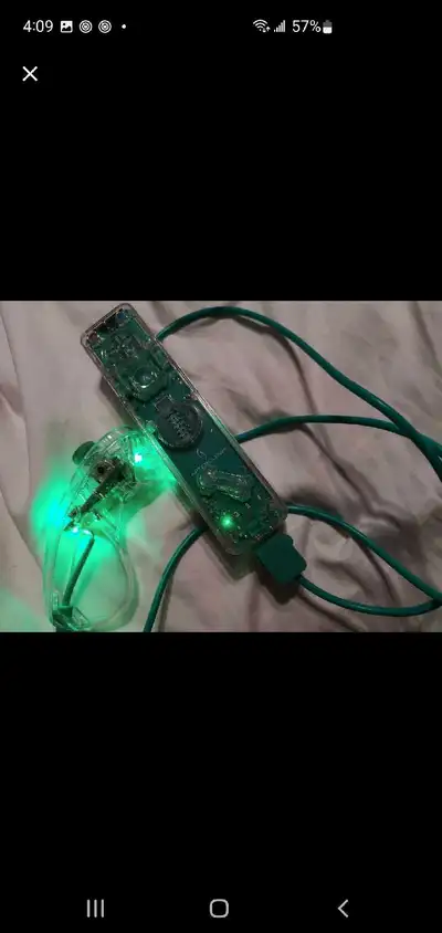 NINTENDO WII GREEN AFTERGLOW CONTROLLER & NUNCHUK, View more