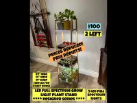 BAMBOO frame 4 Tier LED Grow Light Plant Stand