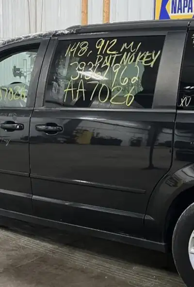 Porte noir gauche arrière coulissante grand caravan 2008-2019