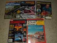 Lot of 5 Vintage Model Trains Railroad Hobby magazines