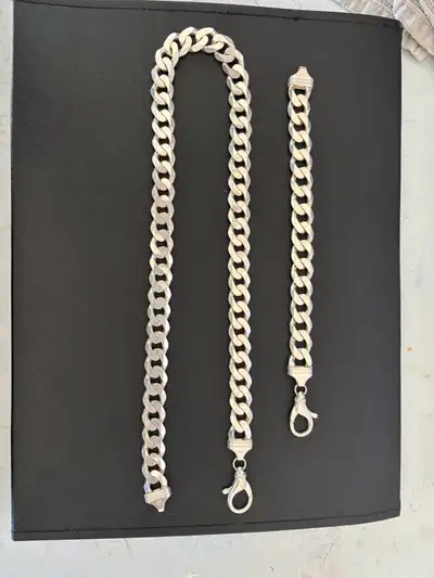 silver chain set , View more