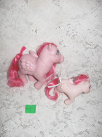 Vintage My Little Pony Heart Throb Mom & Baby Pegasus lot