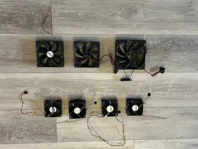 4 Desktop Computer Case Fans and 4 CPU Fans, View more