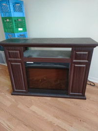 Electric fireplace tv stand