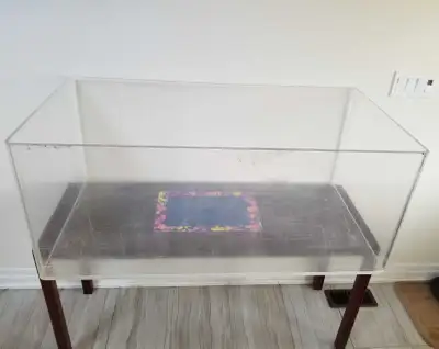 Clear Pet Enclosure 4' Wide X 2' Deep X 20" High, 3/8" Thick Heavy, Sturdy Cear Plastic Great For Ra...