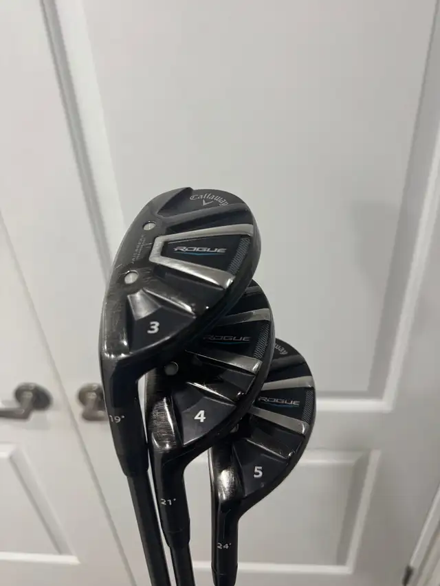 SALE LEFT-HANDED CALLAWAY ROGUE HYBRID SET – 19°, 21°, 24°