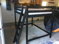 Solid Wood Loft Bed Frame - Double