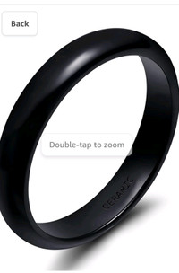 NEW 4mm ceramic women's ring size 