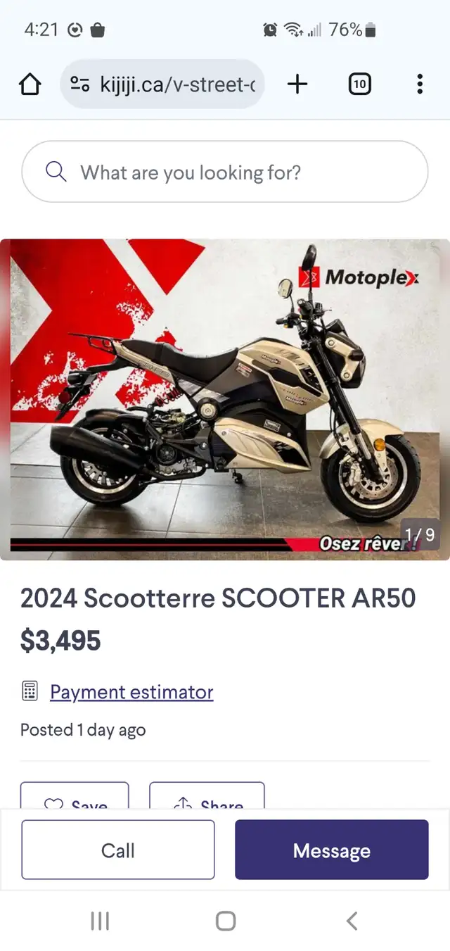 2022 Scootterre SCOOTER AR50 in Scooters & Pocket Bikes in Laval / North Shore - Image 3