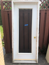  Metal exterior door with screen insert 