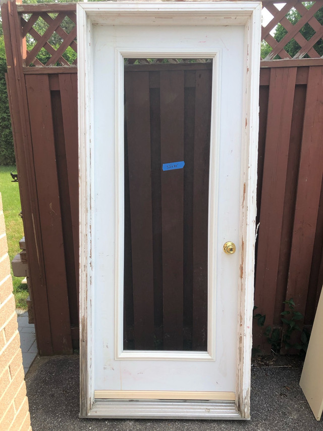  Metal exterior door with screen insert  in Windows, Doors & Trim in City of Toronto