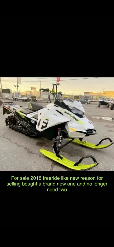 2018 skidoo freeride 154 with shot start good condition brand new motor replaced under warranty stil...