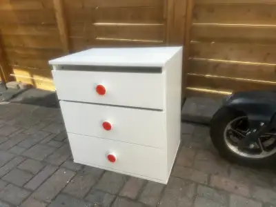 White 3-Drawer Chest / Dresser, View more