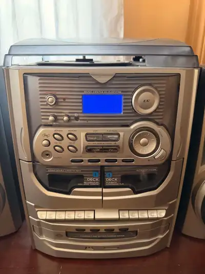 Stereo System with Turntable, CD Changer, Dual Cassette, View more