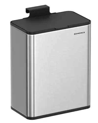 Keep your space tidy with this Songmics dust bin, designed to hang on doors, mount on walls, or stan...