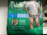 Depend…Mens underwear…Large…17