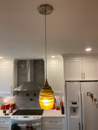 Pair of pendant lights for kitchen island